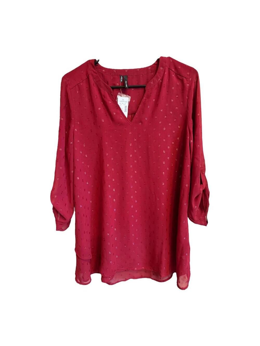 Maurice's | Women's Burgundy Lightweight Blouse | Size Medium | NWT | 0895